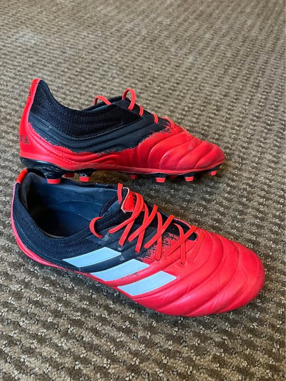 🔥❤️🖤Adidas Copa 20.1 FG/AG Mutator soccer cleats. Size 6Y. EUC!🖤❤️🔥